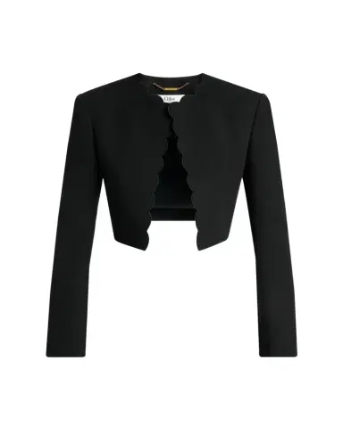 Chloé Scalloped Cavalry Cotton Crop Jacket | Thumbnail 1
