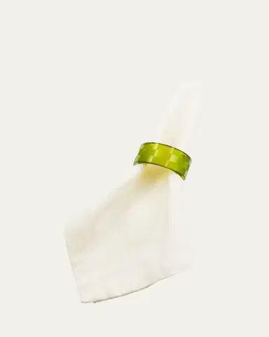 MacKenzie-Childs Green Check Napkin Rings, Set of 4 | Thumbnail 2
