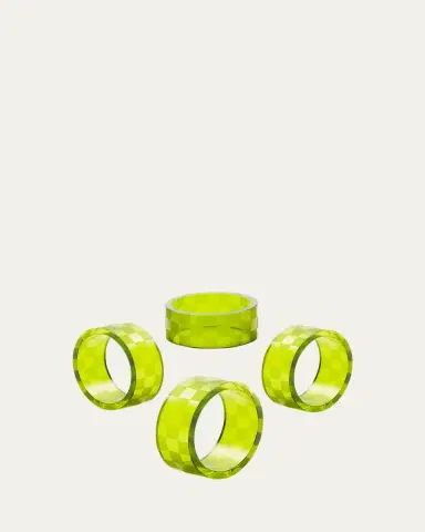 MacKenzie-Childs Green Check Napkin Rings, Set of 4 | Thumbnail 3