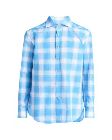 Kiton Men's Cotton Check Sport Shirt | Thumbnail 1
