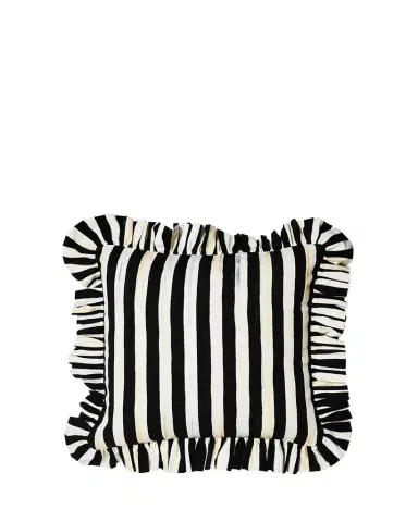 MacKenzie-Childs Courtly Stripe Ruffle Throw Pillow | Thumbnail 1
