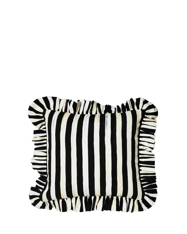 MacKenzie-Childs Courtly Stripe Ruffle Throw Pillow