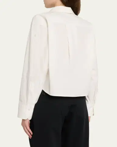 A.L.C. Maude Cropped Button-Front Top | Thumbnail 3