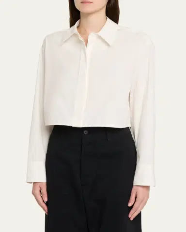 A.L.C. Maude Cropped Button-Front Top | Thumbnail 4