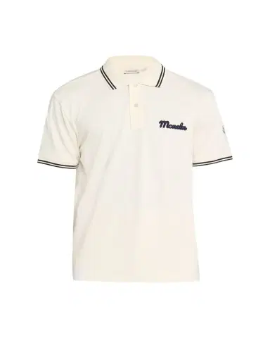 Moncler Men's Logo Script Short Sleeve Polo | Thumbnail 1