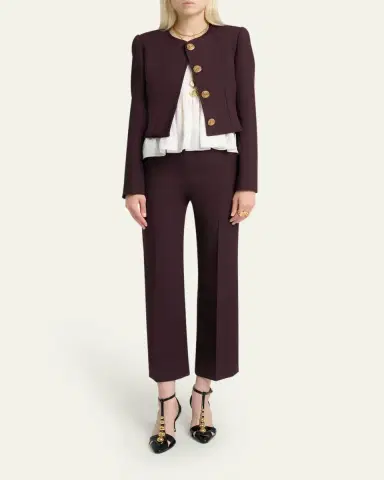 Chloé Wool Crepe SIngle-Breasted Jacket | Thumbnail 2 Chloé Wool Crepe SIngle-Breasted Jacket | Thumbnail 2