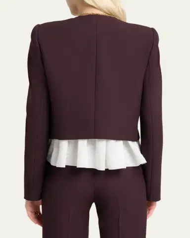 Chloé Wool Crepe SIngle-Breasted Jacket | Thumbnail 3 Chloé Wool Crepe SIngle-Breasted Jacket | Thumbnail 3