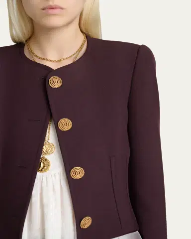 Chloé Wool Crepe SIngle-Breasted Jacket | Thumbnail 5 Chloé Wool Crepe SIngle-Breasted Jacket | Thumbnail 5
