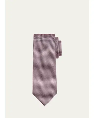 Zegna Men's Tic-Weave Silk Tie | Thumbnail 1