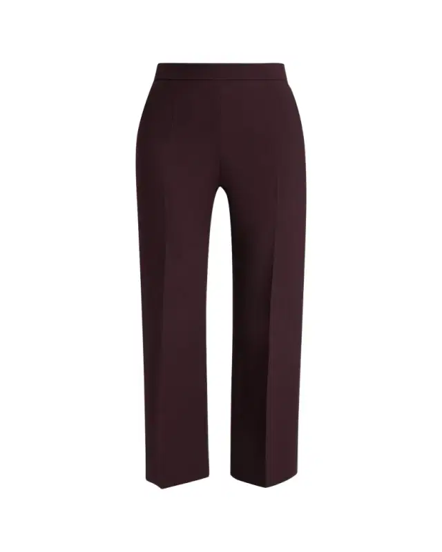 Chloe Lower Impact Wool Crepe Straight-Leg Ankle Pants