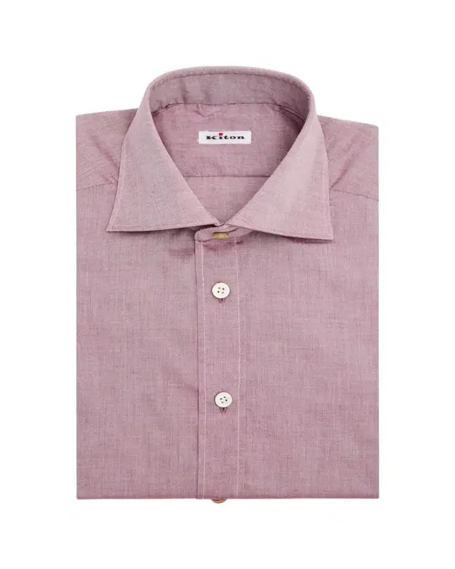 Men's Cotton Point-Collar Dress Shirt