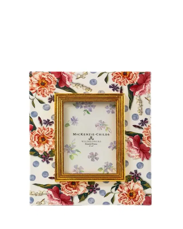 MacKenzie-Childs Wildflowers Enamel Frame, 4" x 6"