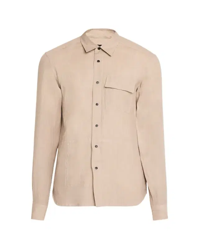 Men's Linen Snap-Front Overshirt Men's Linen Snap-Front Overshirt