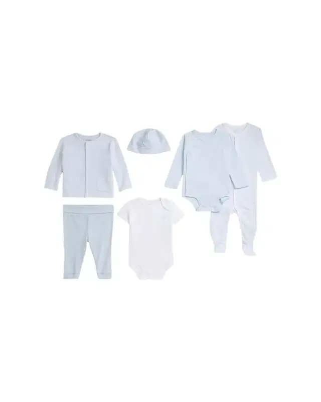 Kid's 6-Piece Interlock Cotton Knit Gift Set, Size -9M