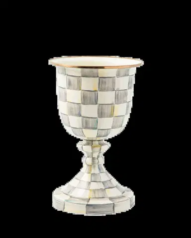 MacKenzie-Childs Sterling Check Enamel Pedestal Vase | Thumbnail 2 MacKenzie-Childs Sterling Check Enamel Pedestal Vase | Thumbnail 2