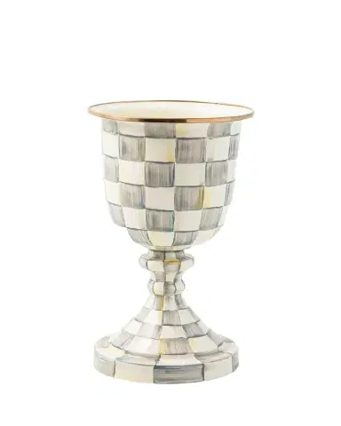 MacKenzie-Childs Sterling Check Enamel Pedestal Vase | Thumbnail 1 MacKenzie-Childs Sterling Check Enamel Pedestal Vase | Thumbnail 1