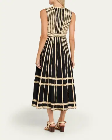 Ulla Johnson Palermo Deep-V Midi Dress | Thumbnail 3 Ulla Johnson Palermo Deep-V Midi Dress | Thumbnail 3