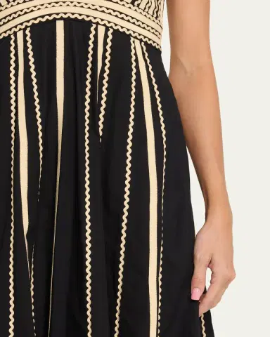 Ulla Johnson Palermo Deep-V Midi Dress | Thumbnail 5 Ulla Johnson Palermo Deep-V Midi Dress | Thumbnail 5
