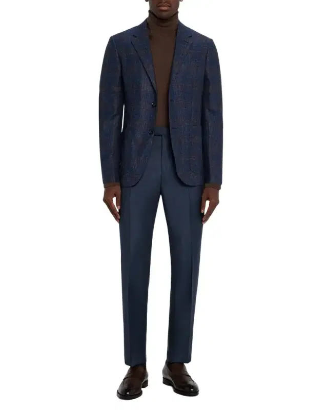ZEGNA Men's Check Woven Patch-Pocket Sport Coat