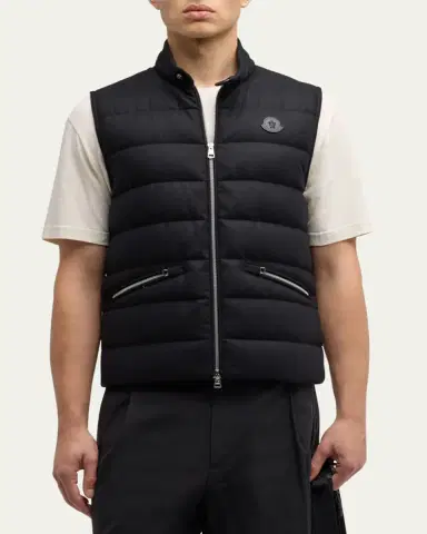 Moncler Men's Gallienne Cashmere-Blend Down Vest | Thumbnail 4 Moncler Men's Gallienne Cashmere-Blend Down Vest | Thumbnail 4