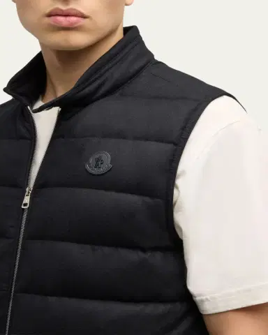 Moncler Men's Gallienne Cashmere-Blend Down Vest | Thumbnail 5 Moncler Men's Gallienne Cashmere-Blend Down Vest | Thumbnail 5