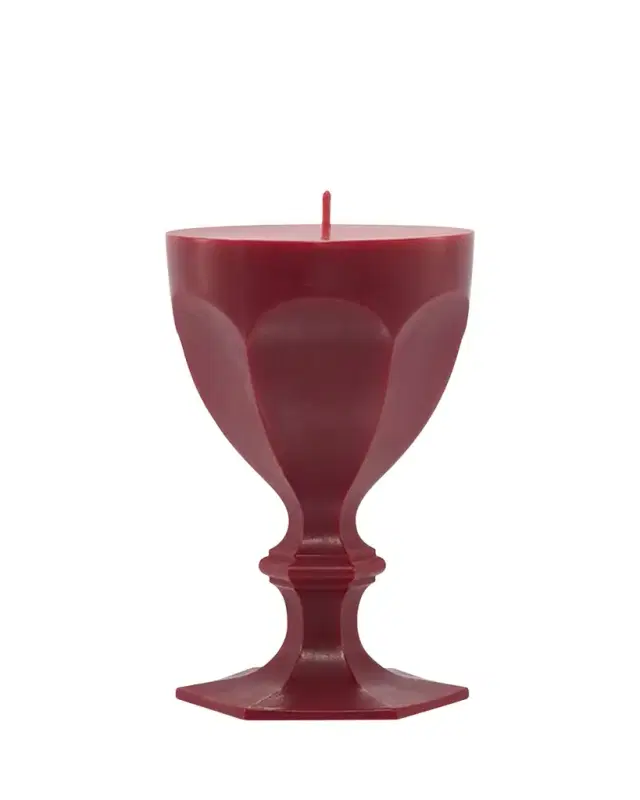 Harcourt Goblet Candle, Red