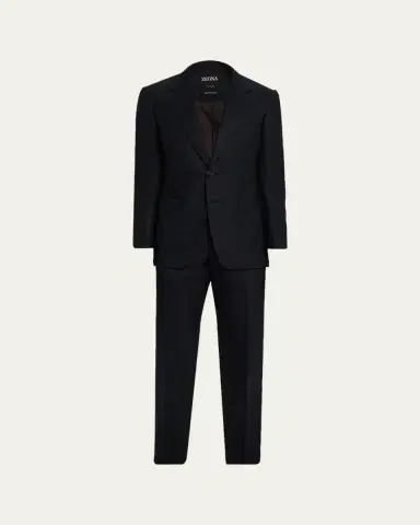 ZEGNA Men's Centoventimila Wool Tonal Stripe Suit | Thumbnail 9 ZEGNA Men's Centoventimila Wool Tonal Stripe Suit | Thumbnail 9