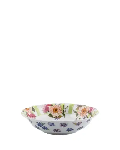 MacKenzie-Childs Wildflowers Serving Bowl, Green | Thumbnail 1