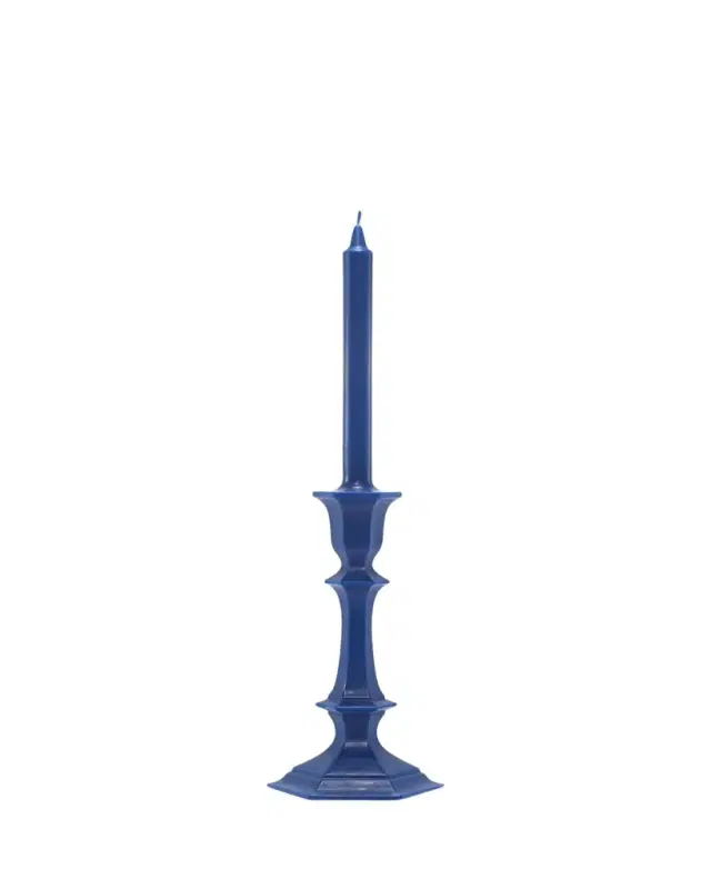 Baccarat Harcourt Candlestick Candle, Blue