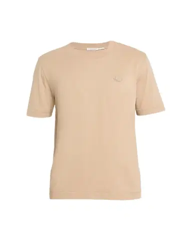 Moncler Men's Leather Logo Crewneck T-Shirt | Thumbnail 1