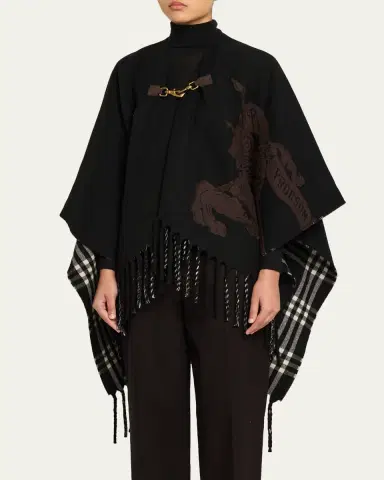 Burberry Fil Coupe EKD Wool Cape | Thumbnail 4 Burberry Fil Coupe EKD Wool Cape | Thumbnail 4