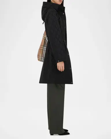 Burberry Hillgate Quilted Long Hooded Jacket | Thumbnail 3 Burberry Hillgate Quilted Long Hooded Jacket | Thumbnail 3