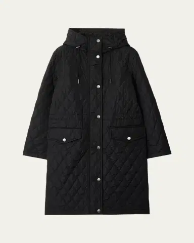 Burberry Hillgate Quilted Long Hooded Jacket | Thumbnail 5 Burberry Hillgate Quilted Long Hooded Jacket | Thumbnail 5