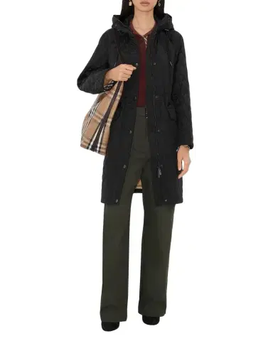 Burberry Hillgate Quilted Long Hooded Jacket | Thumbnail 1 Burberry Hillgate Quilted Long Hooded Jacket | Thumbnail 1