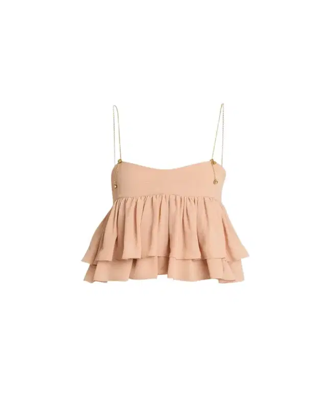 Chloé Tiered Ruffle Organic Silk Georgette Babydoll Top