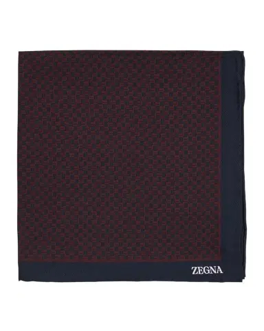 Zegna Men's Mini Geometric Silk Pocket Square | Thumbnail 1 Zegna Men's Mini Geometric Silk Pocket Square | Thumbnail 1