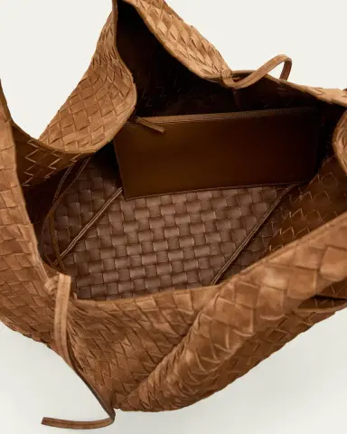 Bottega Veneta Campana Large Suede Shoulder Bag | Thumbnail 4 Bottega Veneta Campana Large Suede Shoulder Bag | Thumbnail 4