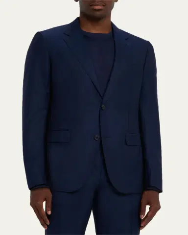 Zegna Men's Wool Textured Two-Piece Suit | Thumbnail 4 Zegna Men's Wool Textured Two-Piece Suit | Thumbnail 4
