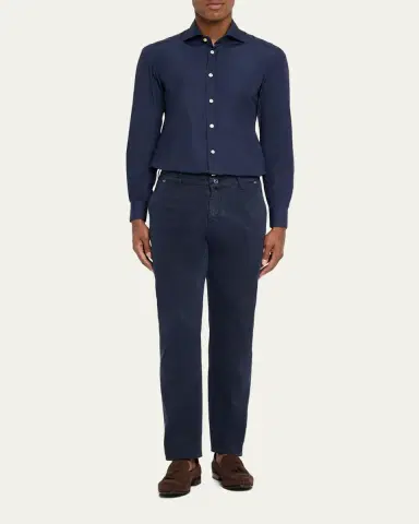 Kiton Men's Straight Fit Flat-Front Pants | Thumbnail 6 Kiton Men's Straight Fit Flat-Front Pants | Thumbnail 6