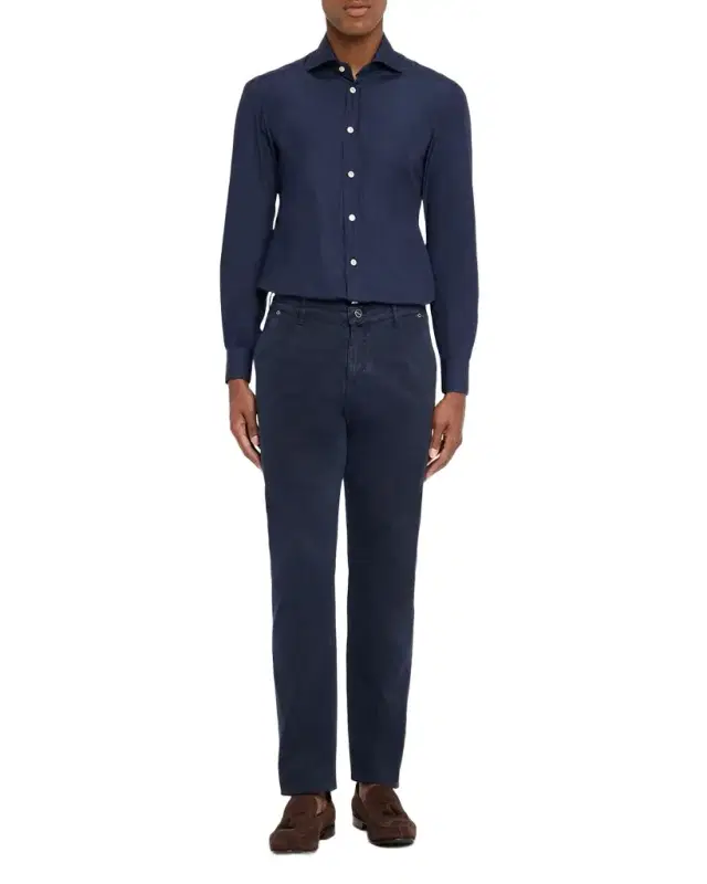 Men's Straight Fit Flat-Front Pants