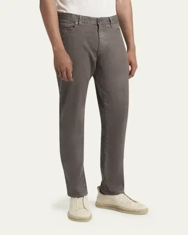 ZEGNA Men's Comfort Linen and Cotton Five-Pocket Pants | Thumbnail 4 ZEGNA Men's Comfort Linen and Cotton Five-Pocket Pants | Thumbnail 4