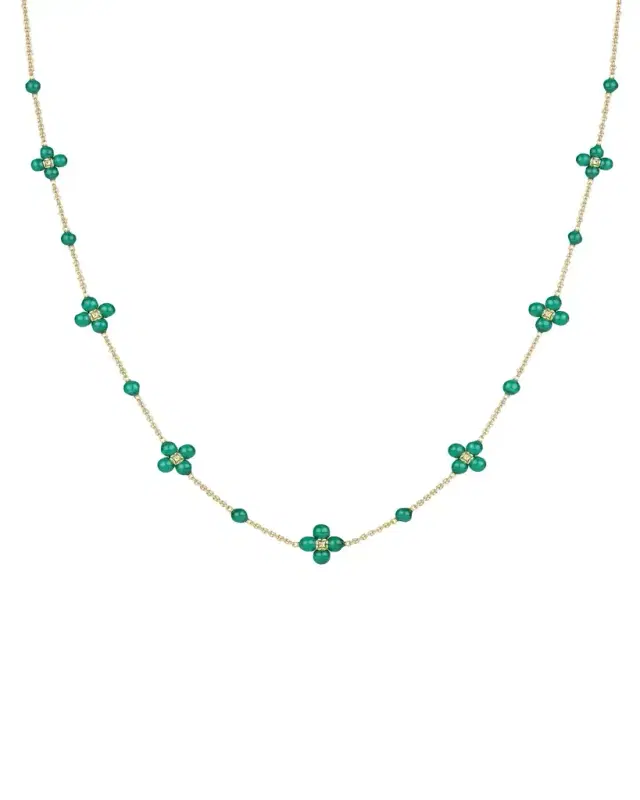 Paul Morelli 18K Yellow Gold Malachite Sequence Necklace, 32"L