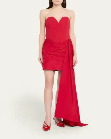 Rebecca Vallance Zarya Strapless Draped Bustier Mini Dress | Thumbnail 2 Rebecca Vallance Zarya Strapless Draped Bustier Mini Dress | Thumbnail 2