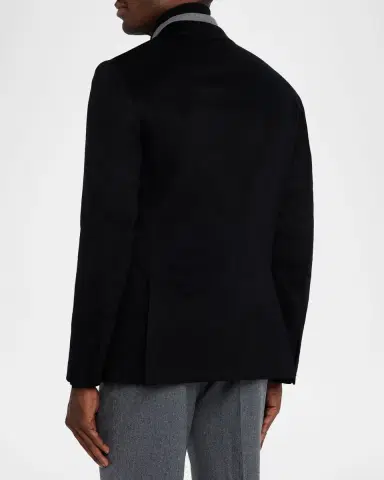 ZEGNA Men's Oasi Cashmere Single-Breasted Blazer | Thumbnail 2