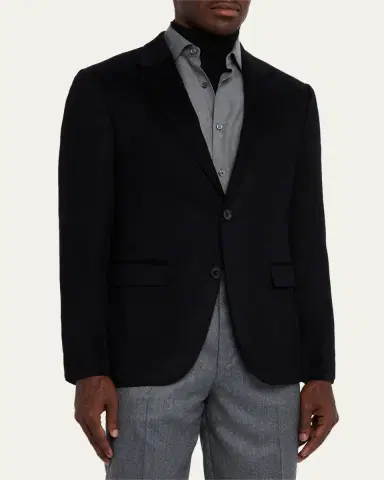ZEGNA Men's Oasi Cashmere Single-Breasted Blazer | Thumbnail 11