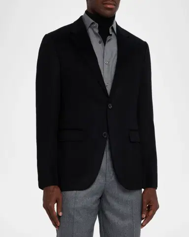 ZEGNA Men's Oasi Cashmere Single-Breasted Blazer | Thumbnail 3