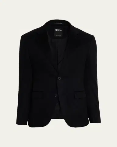 ZEGNA Men's Oasi Cashmere Single-Breasted Blazer | Thumbnail 8