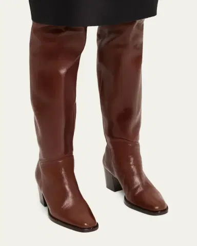 Saint Laurent Odeon Leather Over-The-Knee Boots | Thumbnail 7 Saint Laurent Odeon Leather Over-The-Knee Boots | Thumbnail 7
