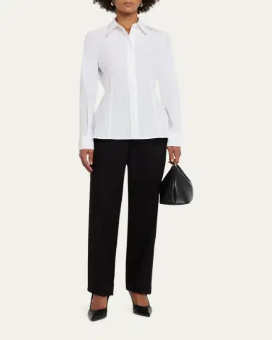 Burberry Eliza Poplin Peplum Button-Down Shirt | Thumbnail 2 Burberry Eliza Poplin Peplum Button-Down Shirt | Thumbnail 2