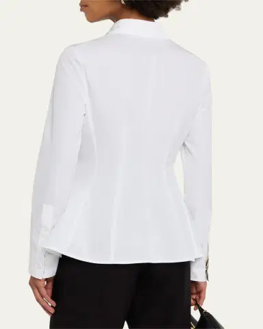 Burberry Eliza Poplin Peplum Button-Down Shirt | Thumbnail 3 Burberry Eliza Poplin Peplum Button-Down Shirt | Thumbnail 3